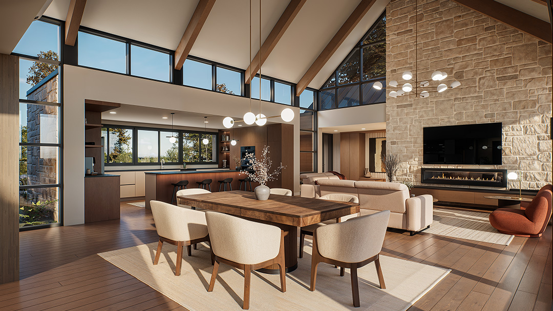 Photo de la salle familiale de la nouvelle maison 2025